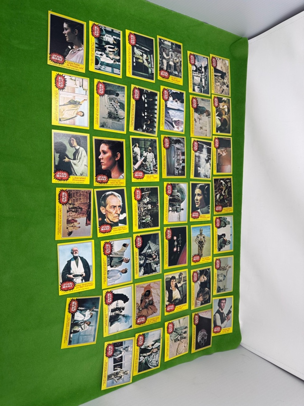 1977 Topps Star Wars SERIES 3 Yellow Trading Card NOT COMPLETE Set